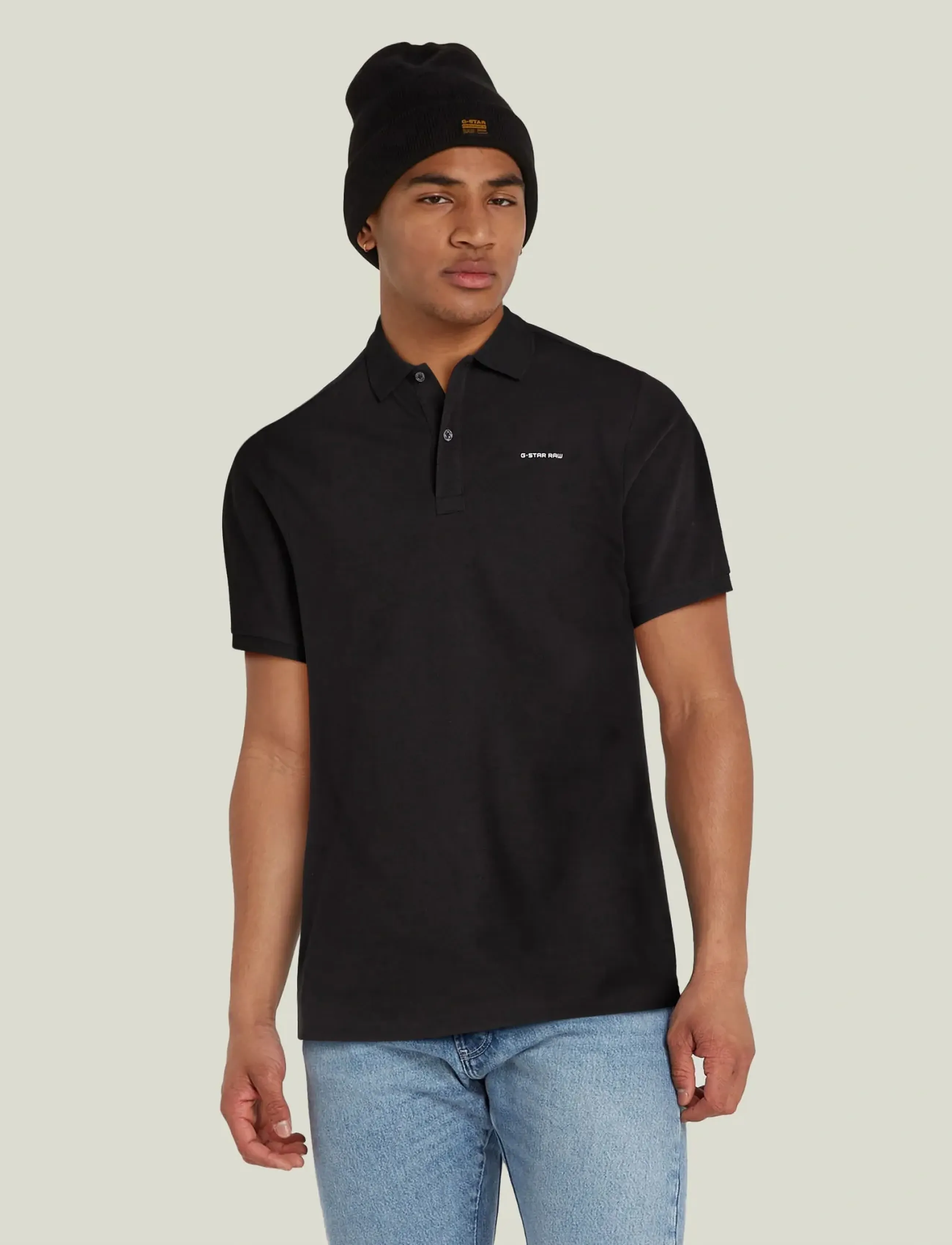G-Star Oluv Slim Polo S\S, Mænd, Poloshirt, Sort, Str: S