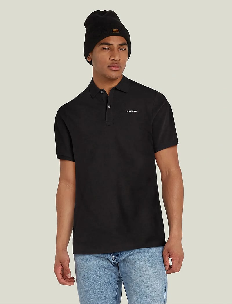 G-Star - Oluv slim polo s\s - kurzärmelig - dk black - 0