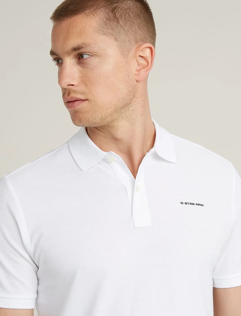 G-Star - Oluv slim polo s\s - kurzärmelig - white - 5