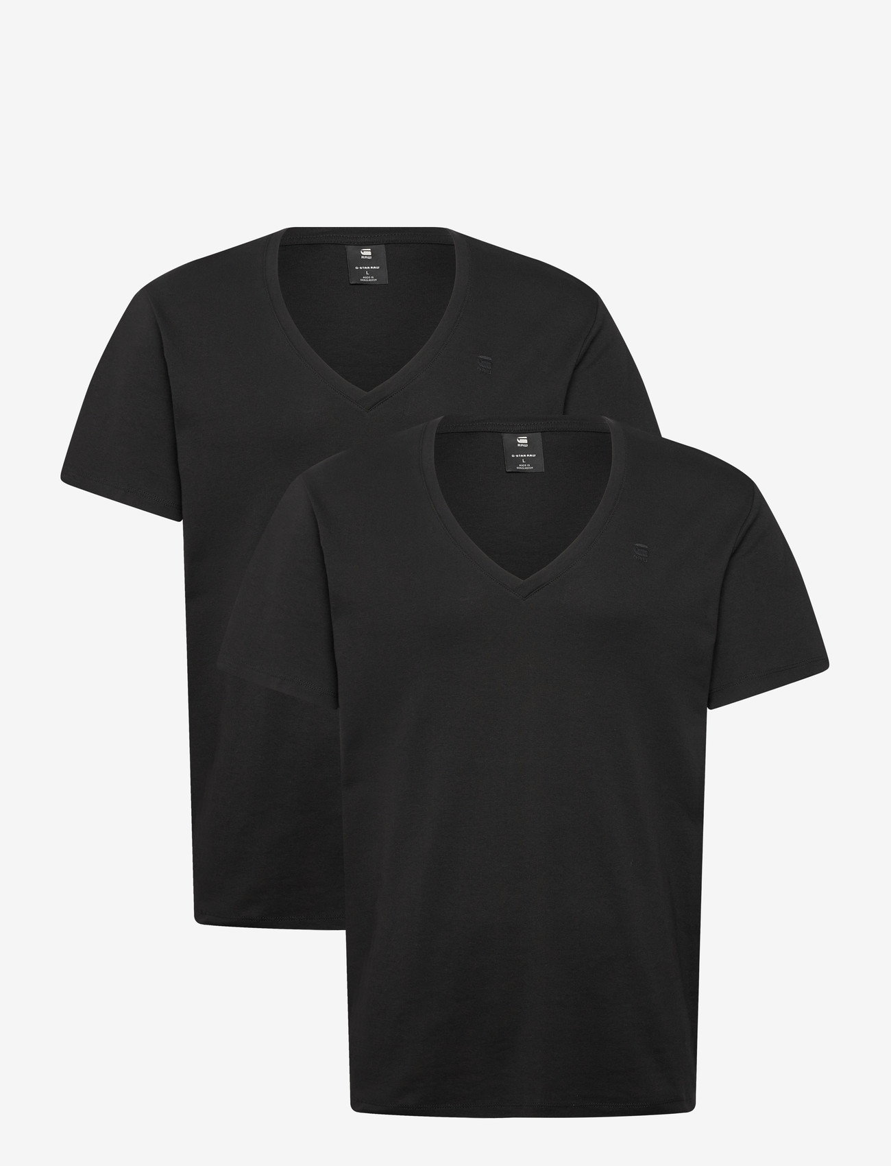 G-Star - Base v t 2-pack - kurzärmelig - dk black - 0