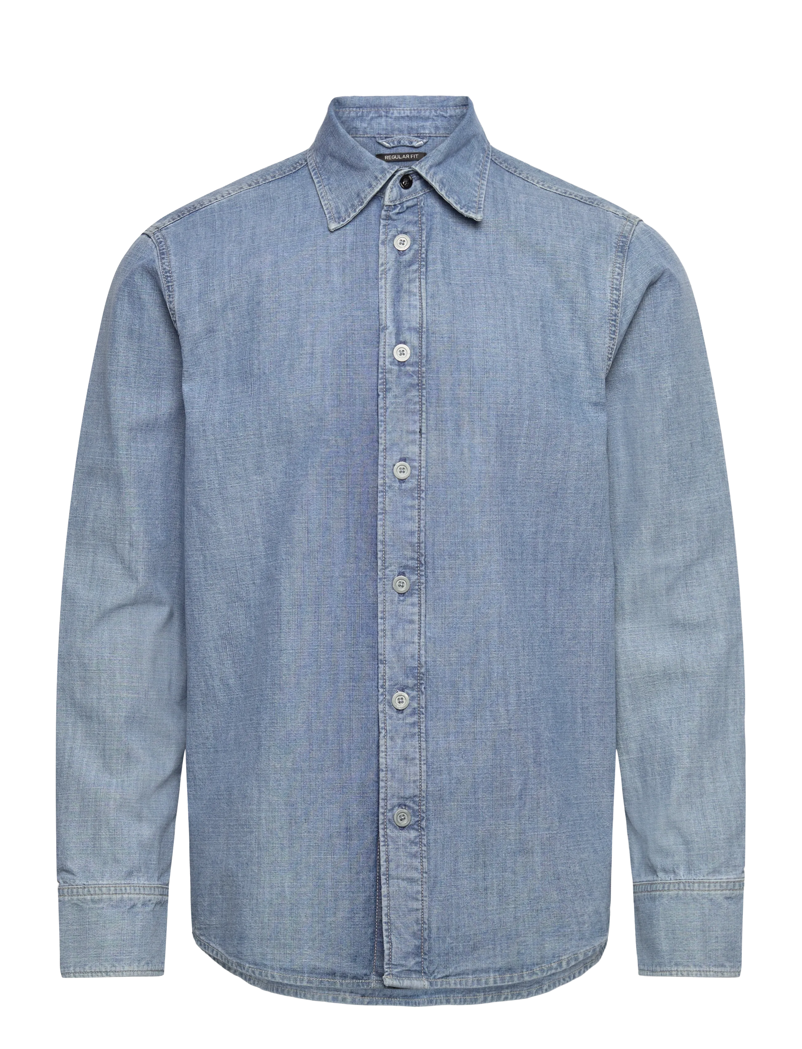 G-Star Regular Denim Shirt L\S, L, Shirts, Blau - Männerswear