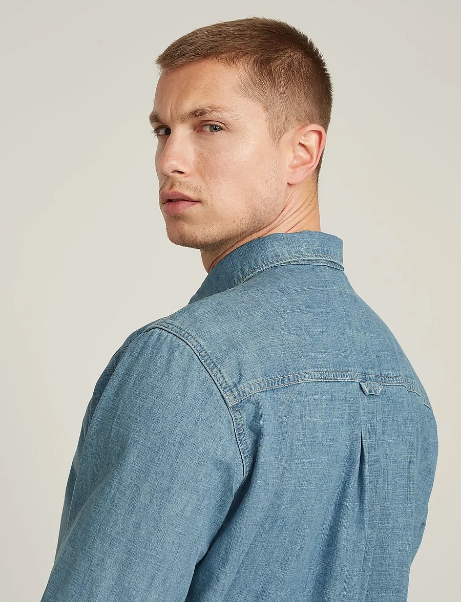 G-Star - Regular denim shirt l\s - chemises en jean - faded breeze - 4