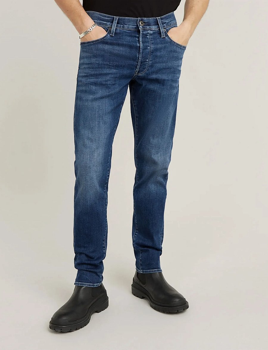 G-Star - 3301 Slim - slim fit džinsi - medium aged - 0