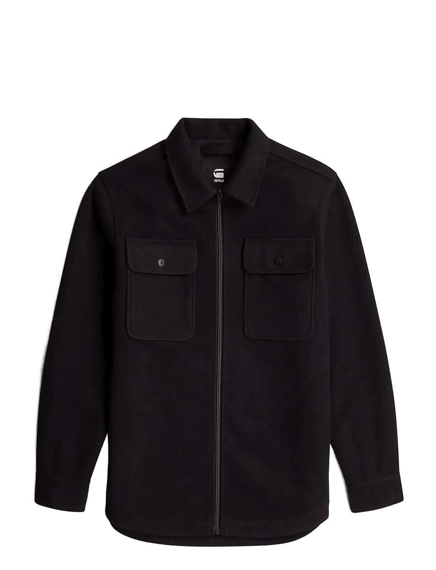 G-Star - GPO Zip Overshirt - overshirts - dk black - 1