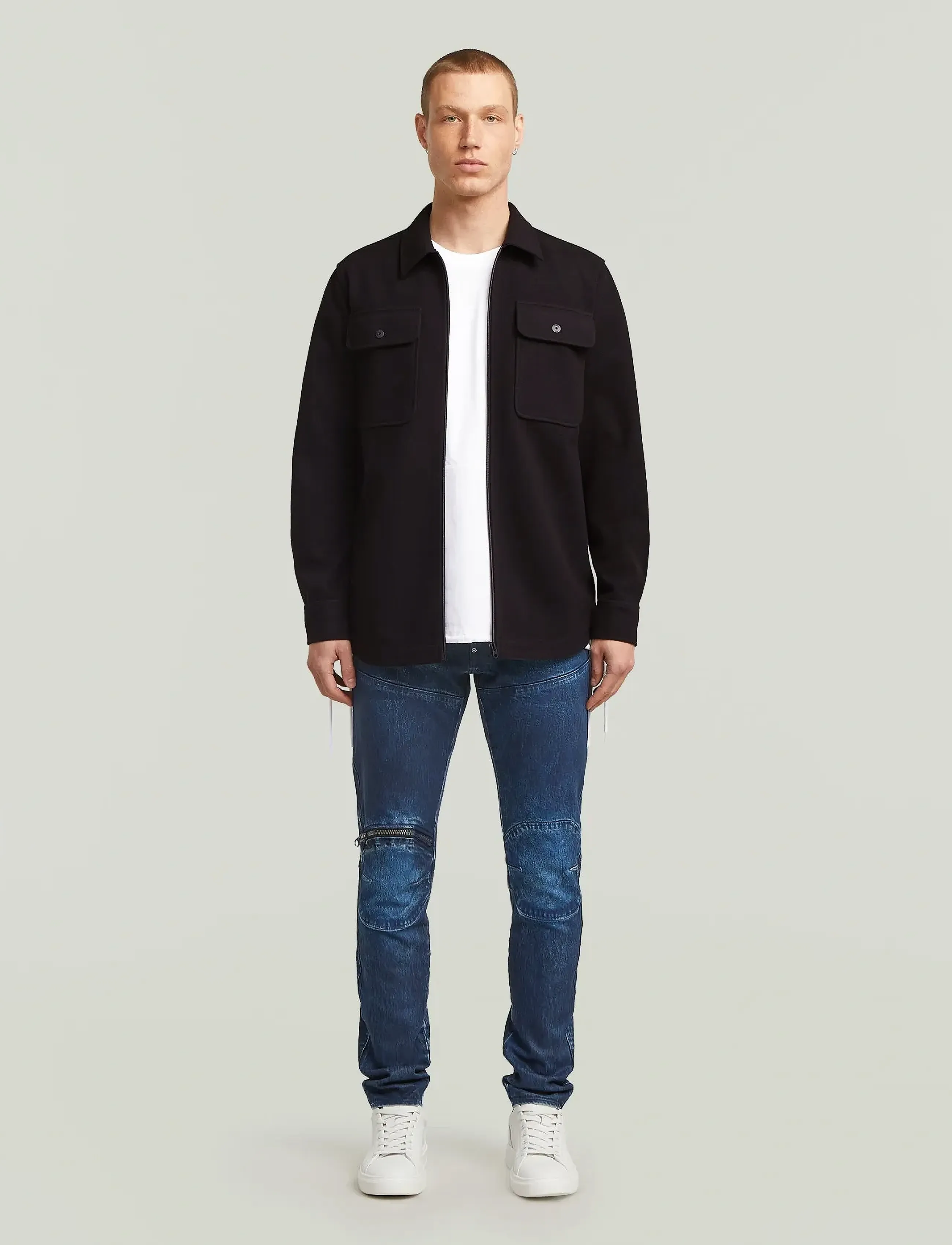 G-Star - GPO Zip Overshirt - mænd - dk black - 3
