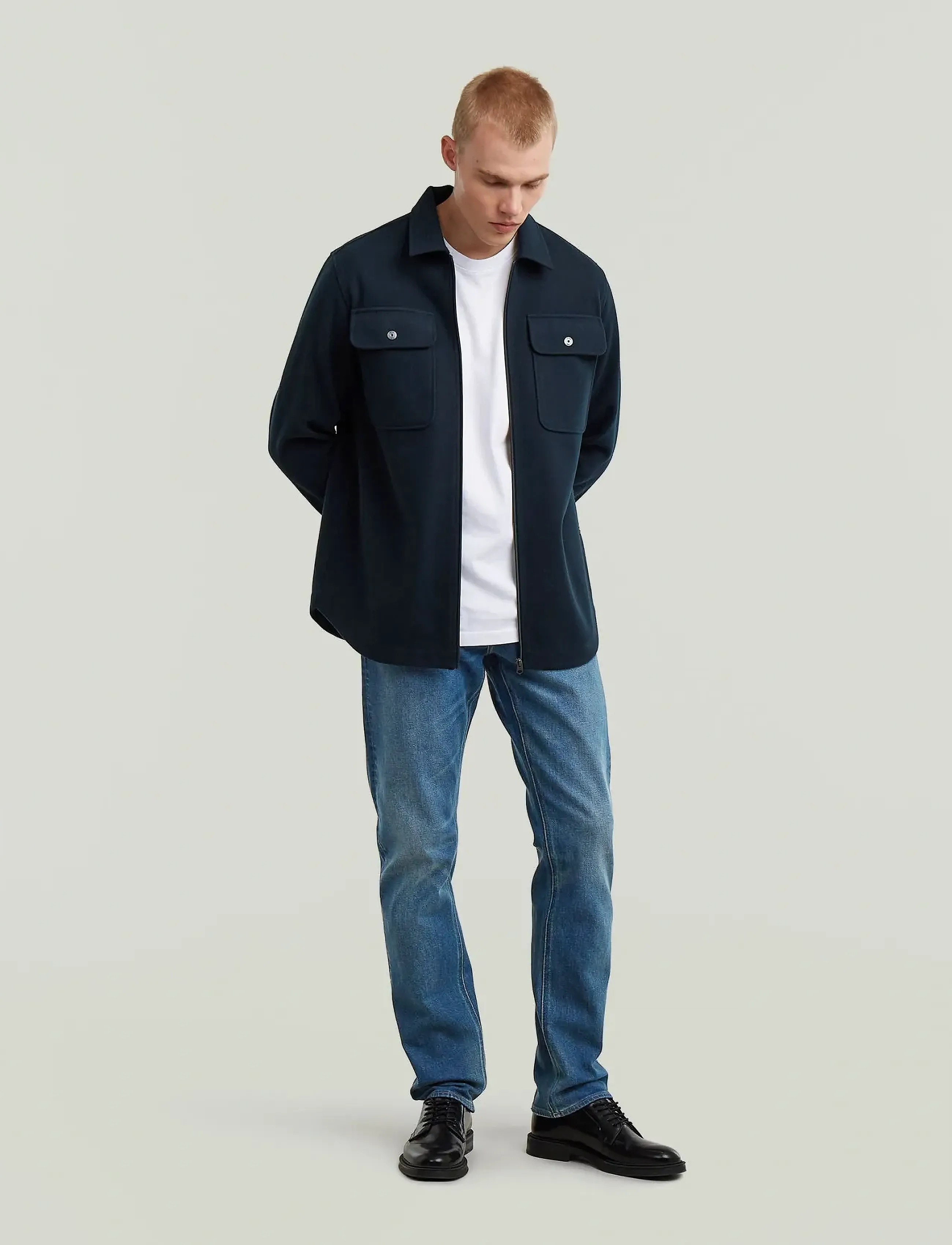 G-Star GPO Zip Overshirt - Riided - SALUTE / navy