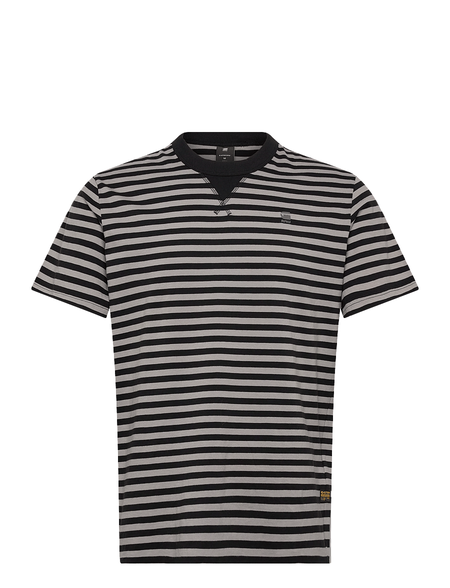 G-Star - Nifous stripe r t - kortærmede t-shirts - dk black/grey alloy stripe - 1