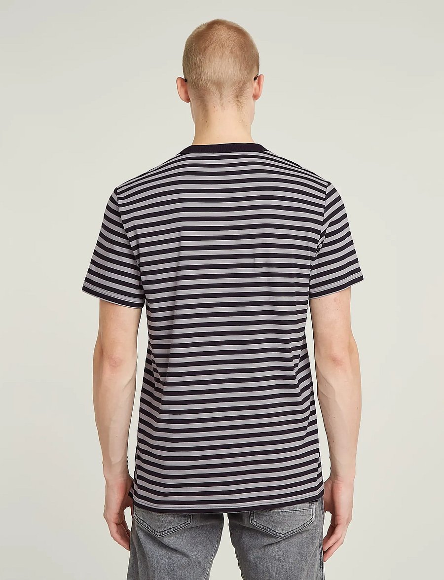 G-Star - Nifous stripe r t - kortærmede t-shirts - dk black/grey alloy stripe - 3