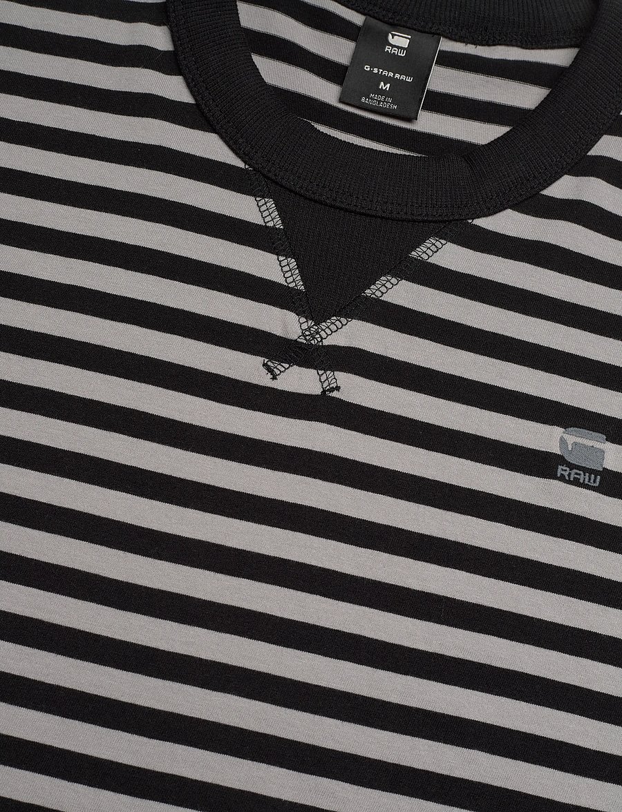 G-Star - Nifous stripe r t - kortærmede t-shirts - dk black/grey alloy stripe - 4