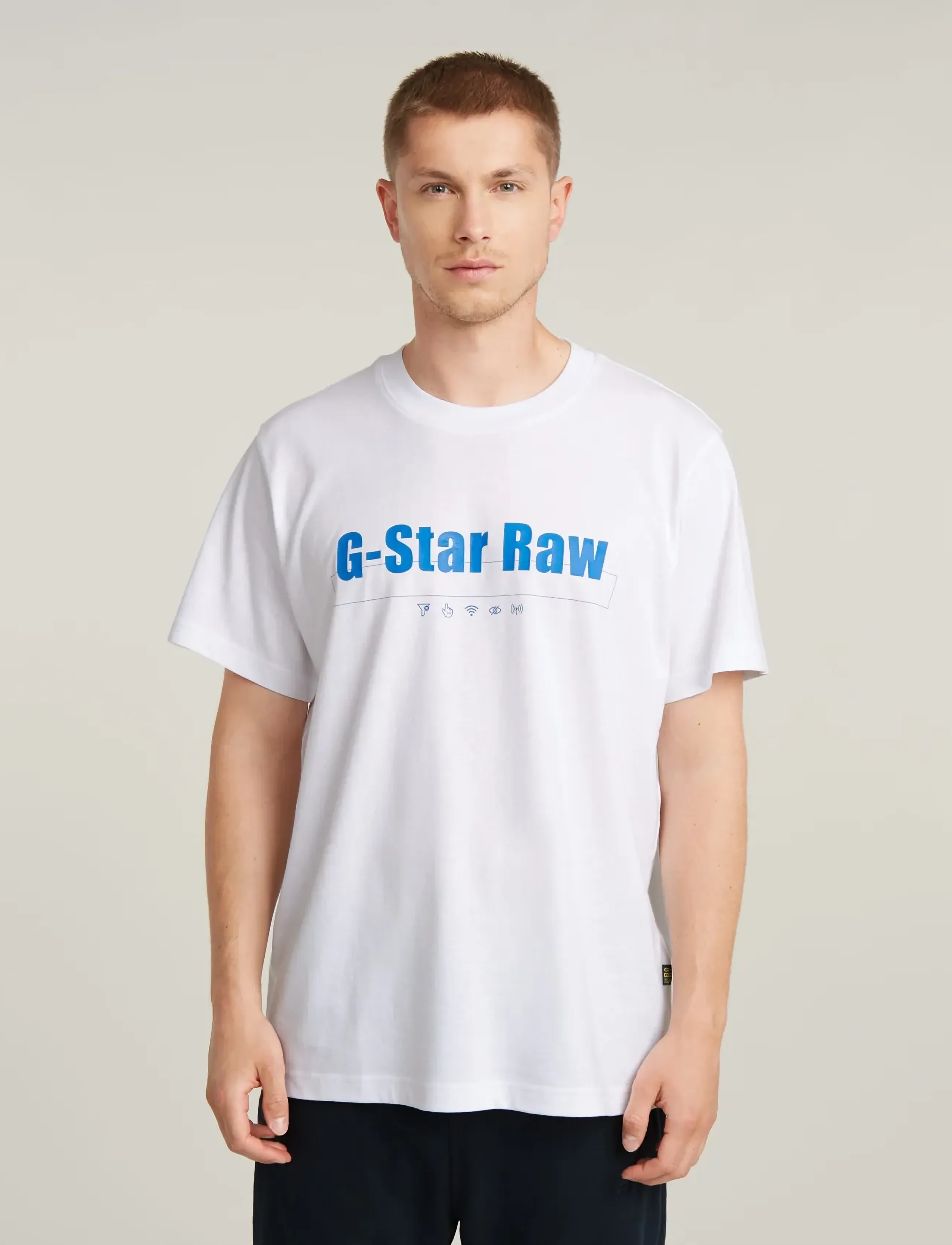 G-Star Symbols print loose r t - App deal - WHITE / white