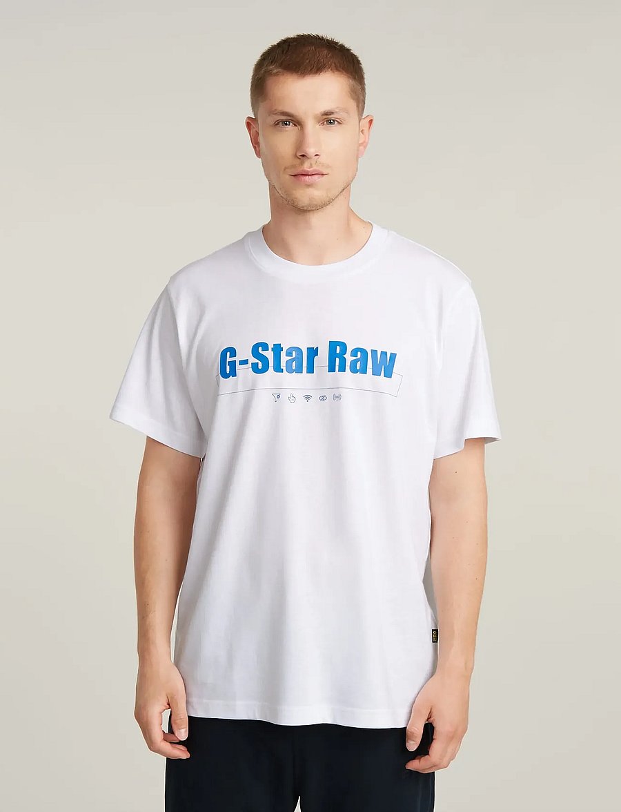 G-Star - Symbols print loose r t - lühikeste varrukatega t-särgid - white - 0