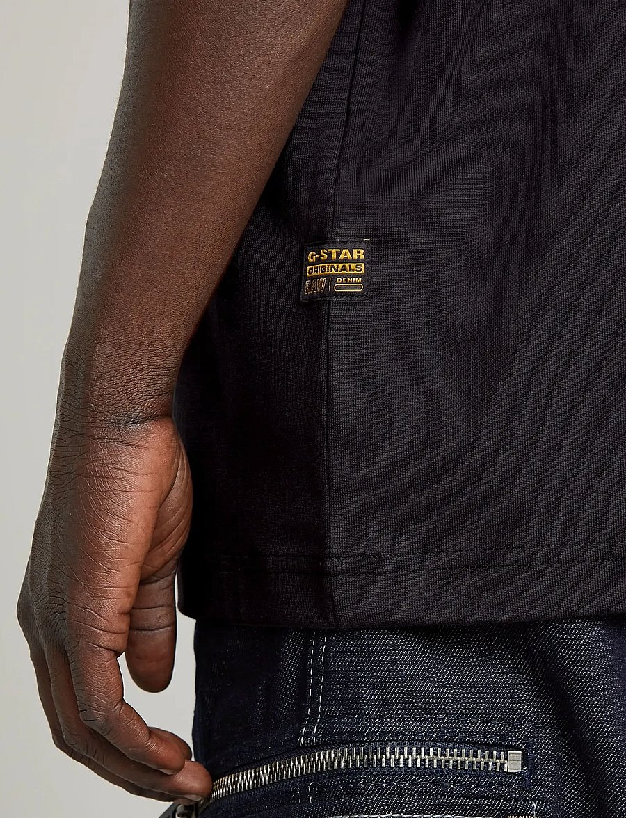 G-Star - QR mini maxi boxy r t - short-sleeved t-shirts - dk black - 5