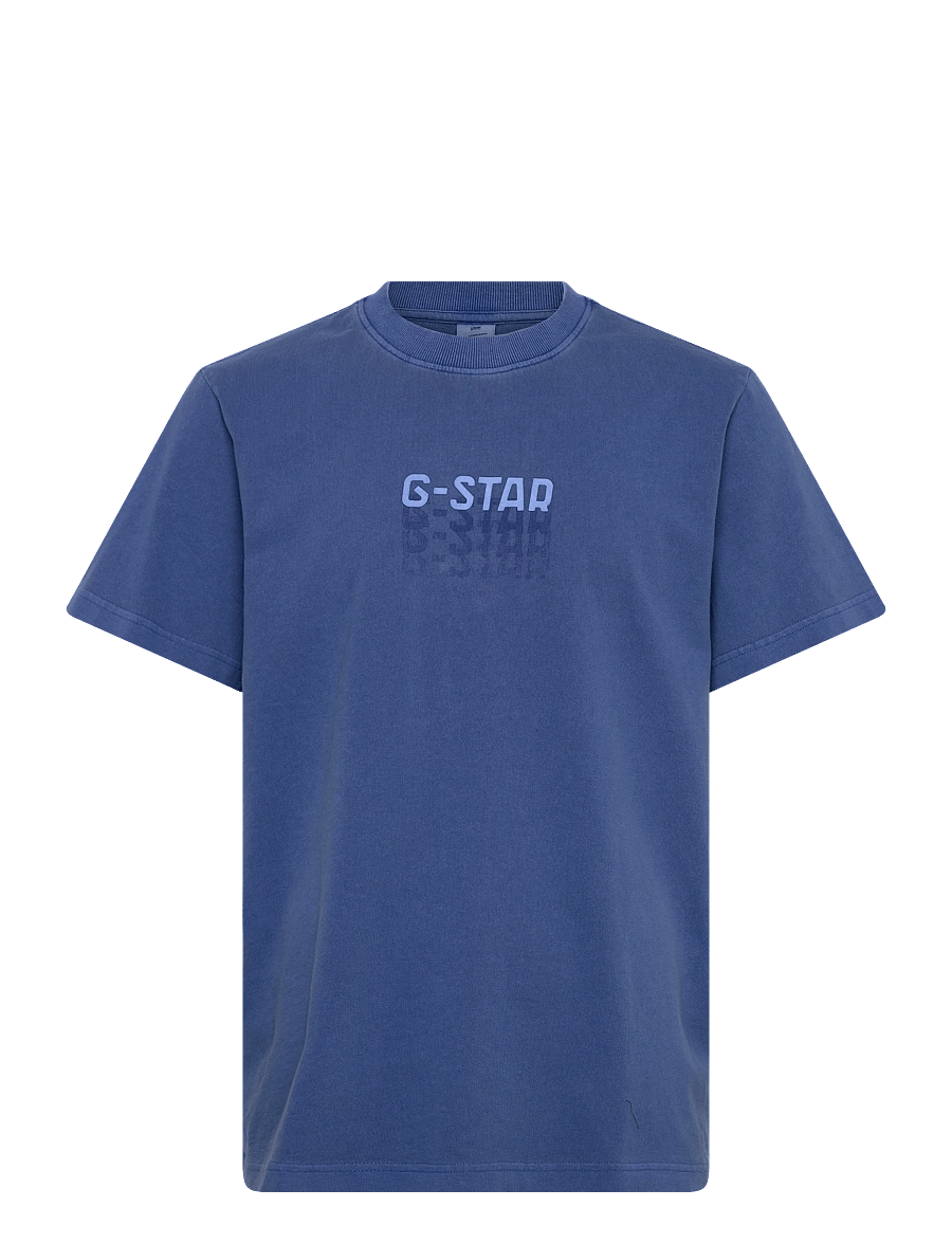G-Star - Multi logo overdyed loose r t - kortærmede t-shirts - dutch blue gd - 1