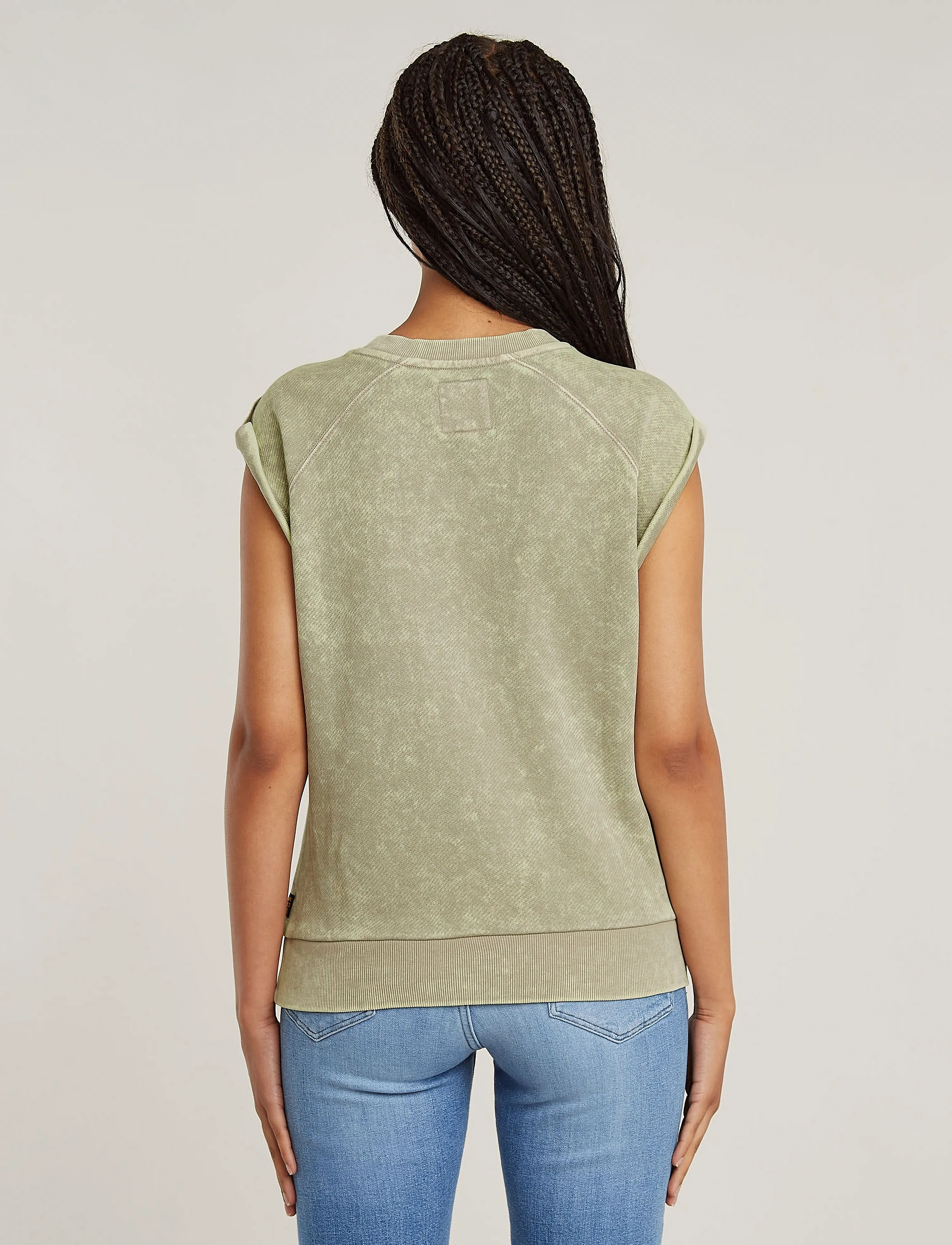 G-Star - Washed s\l sw wmn - hauts sans manches - dk brick double dye - 2
