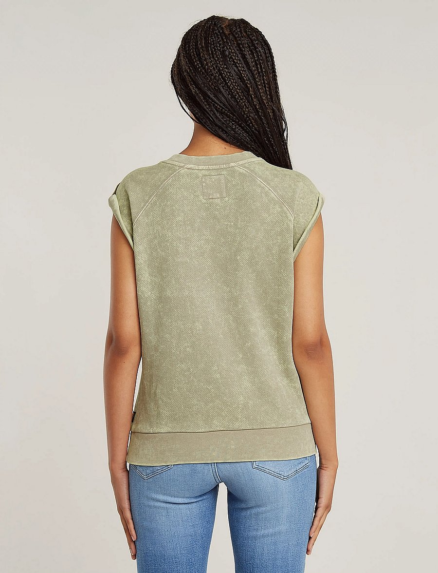 G-Star - Washed s\l sw wmn - Ärmellose tops - dk brick double dye - 2