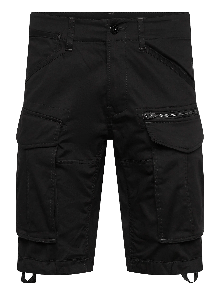 G-Star - Rovic zip regular short - lühikesed kargopüksid - dk black - 1