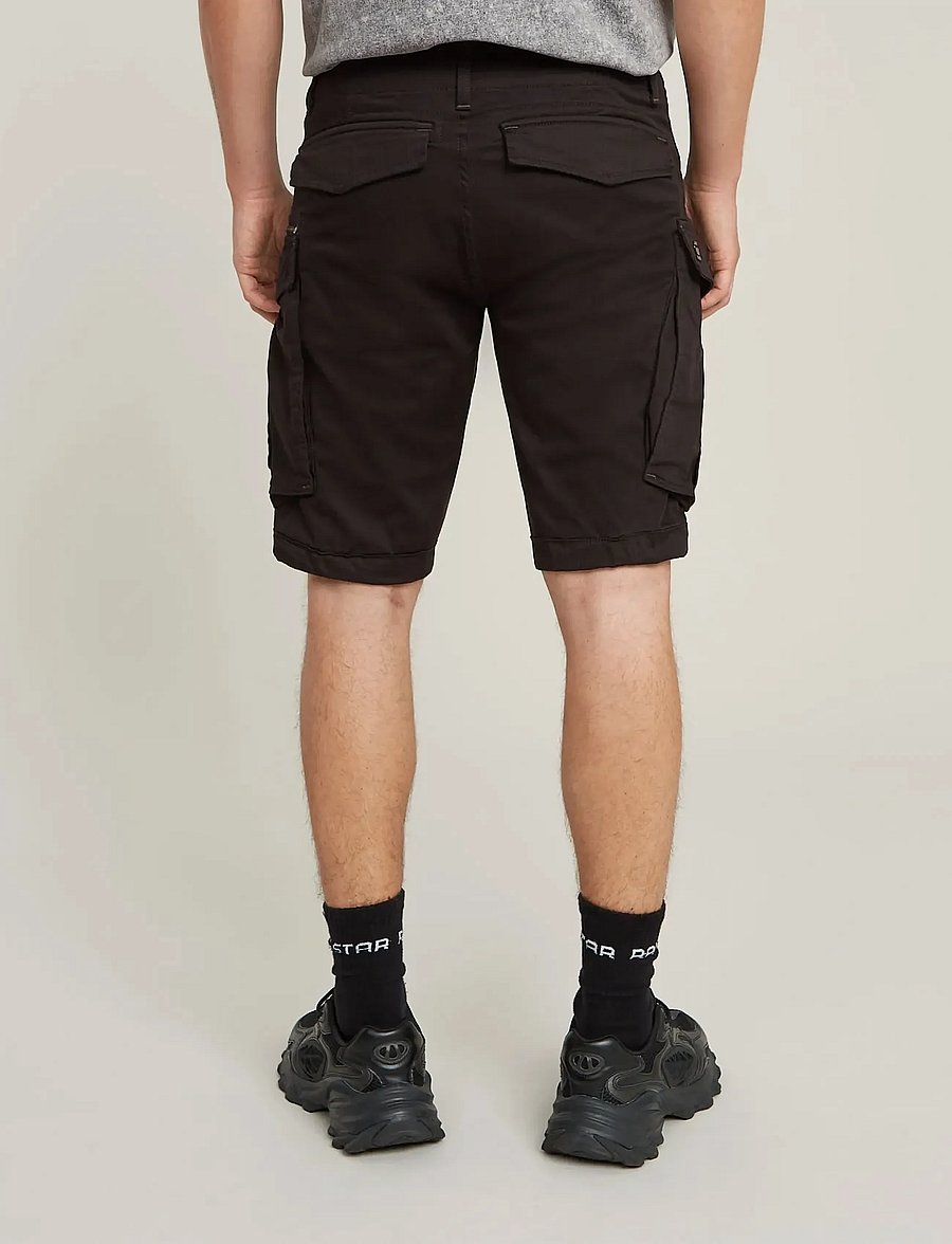 G-Star - Rovic zip regular short - lühikesed kargopüksid - dk black - 3