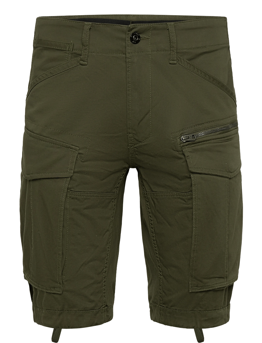 G-Star - Rovic zip regular short - lühikesed kargopüksid - dk bronze green - 1