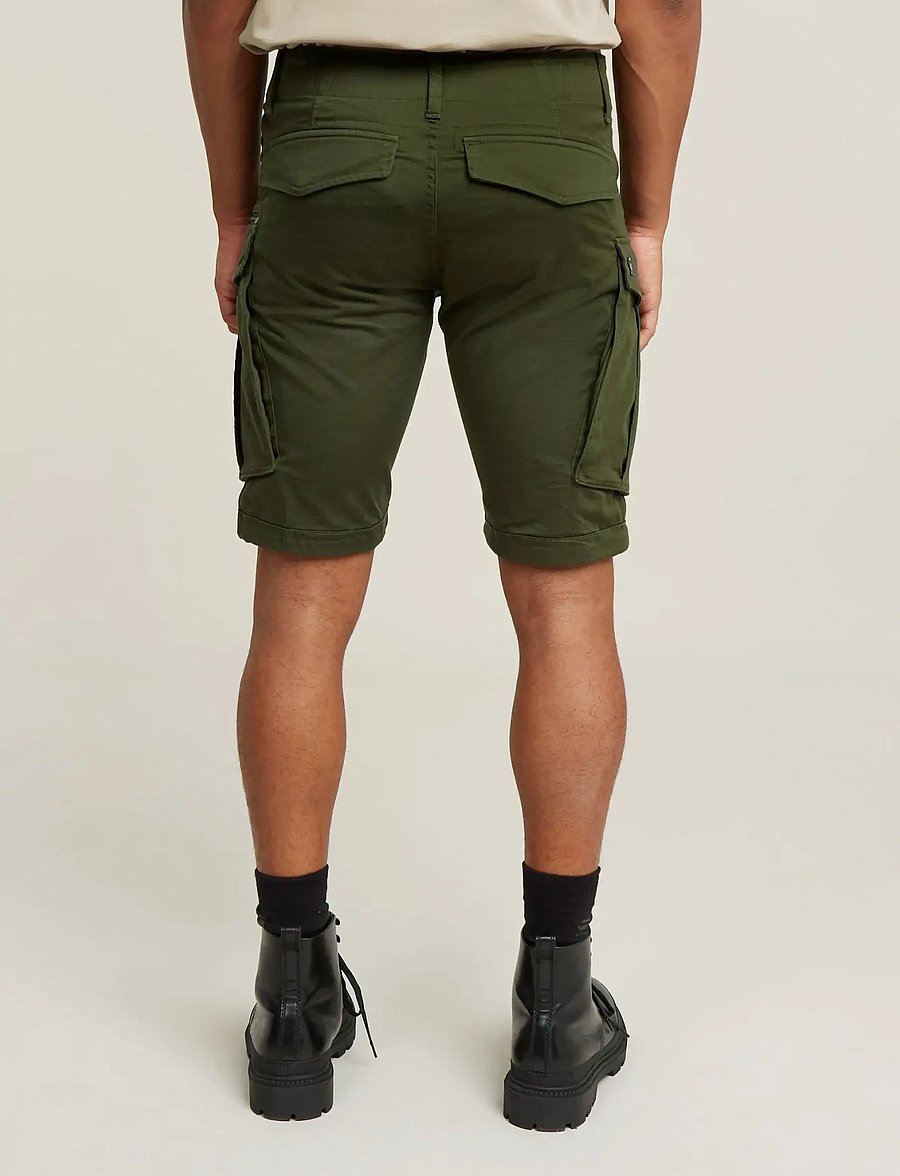 G-Star - Rovic zip regular short - lühikesed kargopüksid - dk bronze green - 3