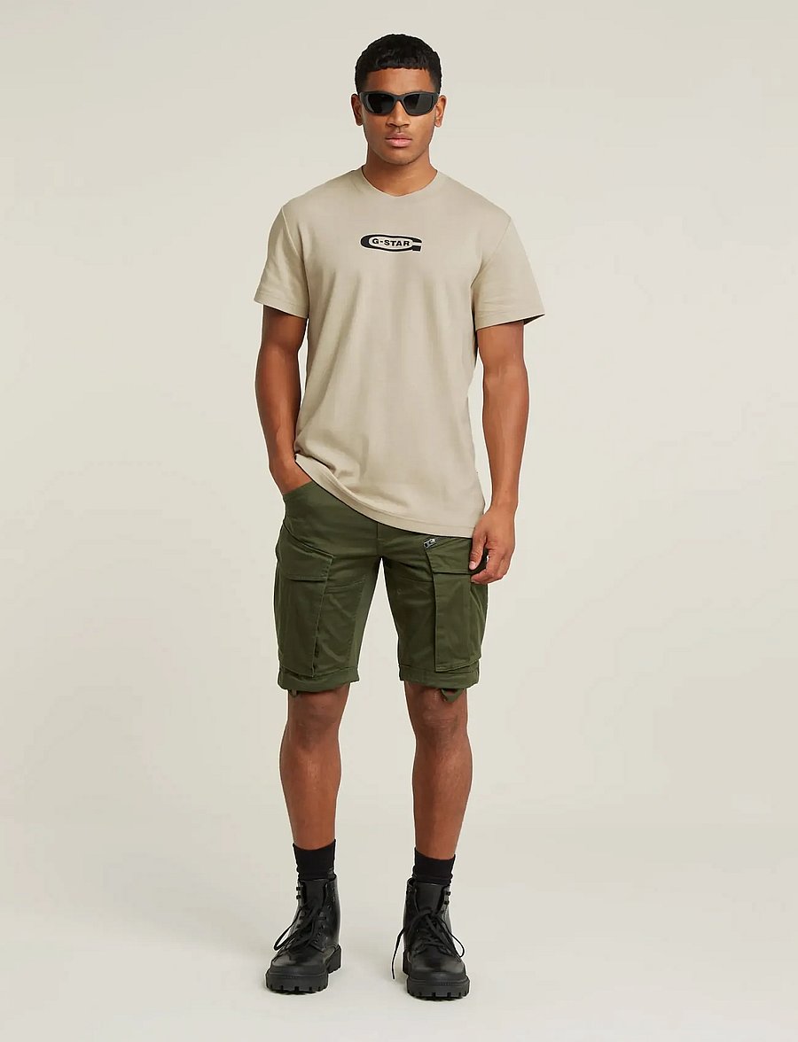 G-Star - Rovic zip regular short - lühikesed kargopüksid - dk bronze green - 4