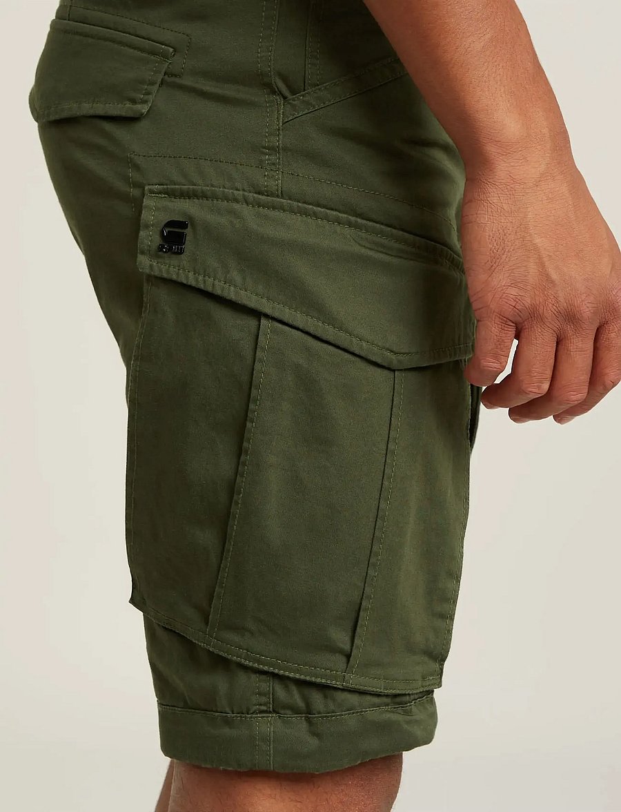 G-Star - Rovic zip regular short - lühikesed kargopüksid - dk bronze green - 5