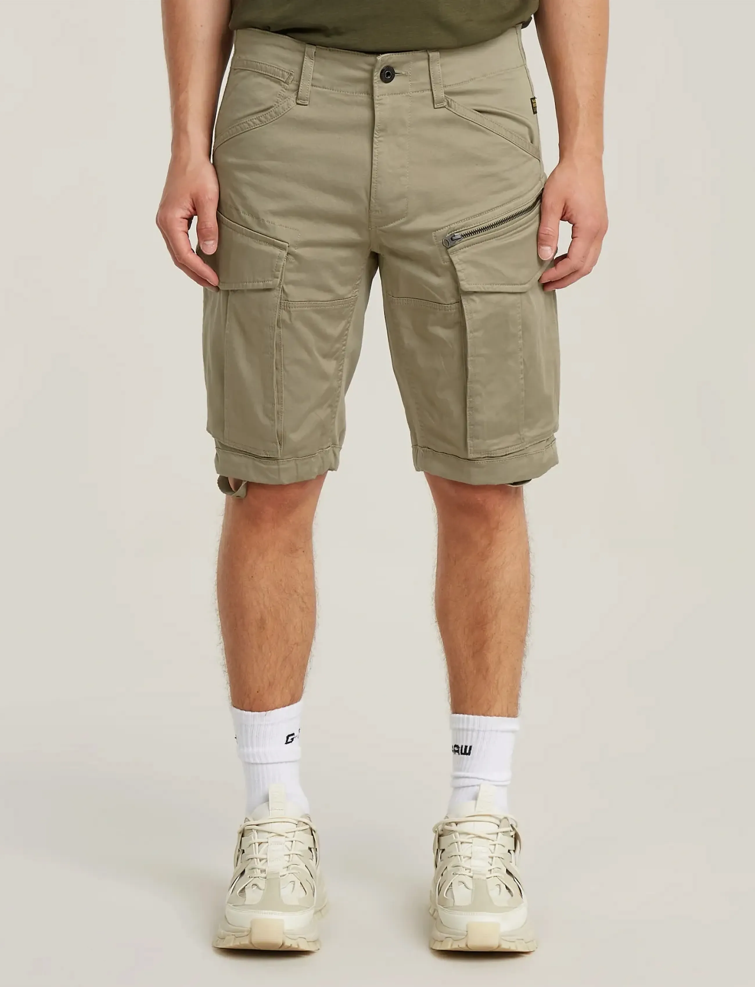 G-Star Rovic Zip Regular Short, 31, Khaki green, Shorts > Cargo Shorts, Herre