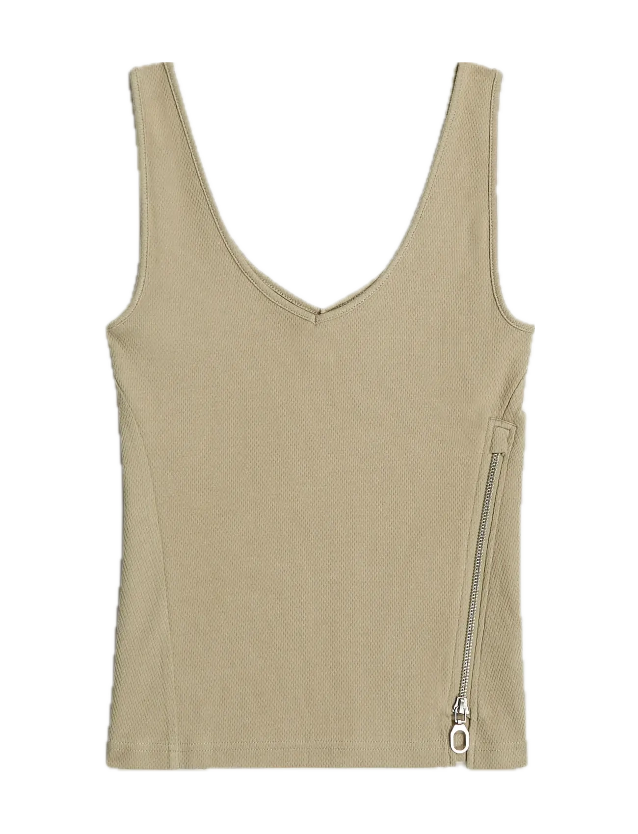 G-Star - Asymmetrical zip slim tank top wmn - light toggee - 0