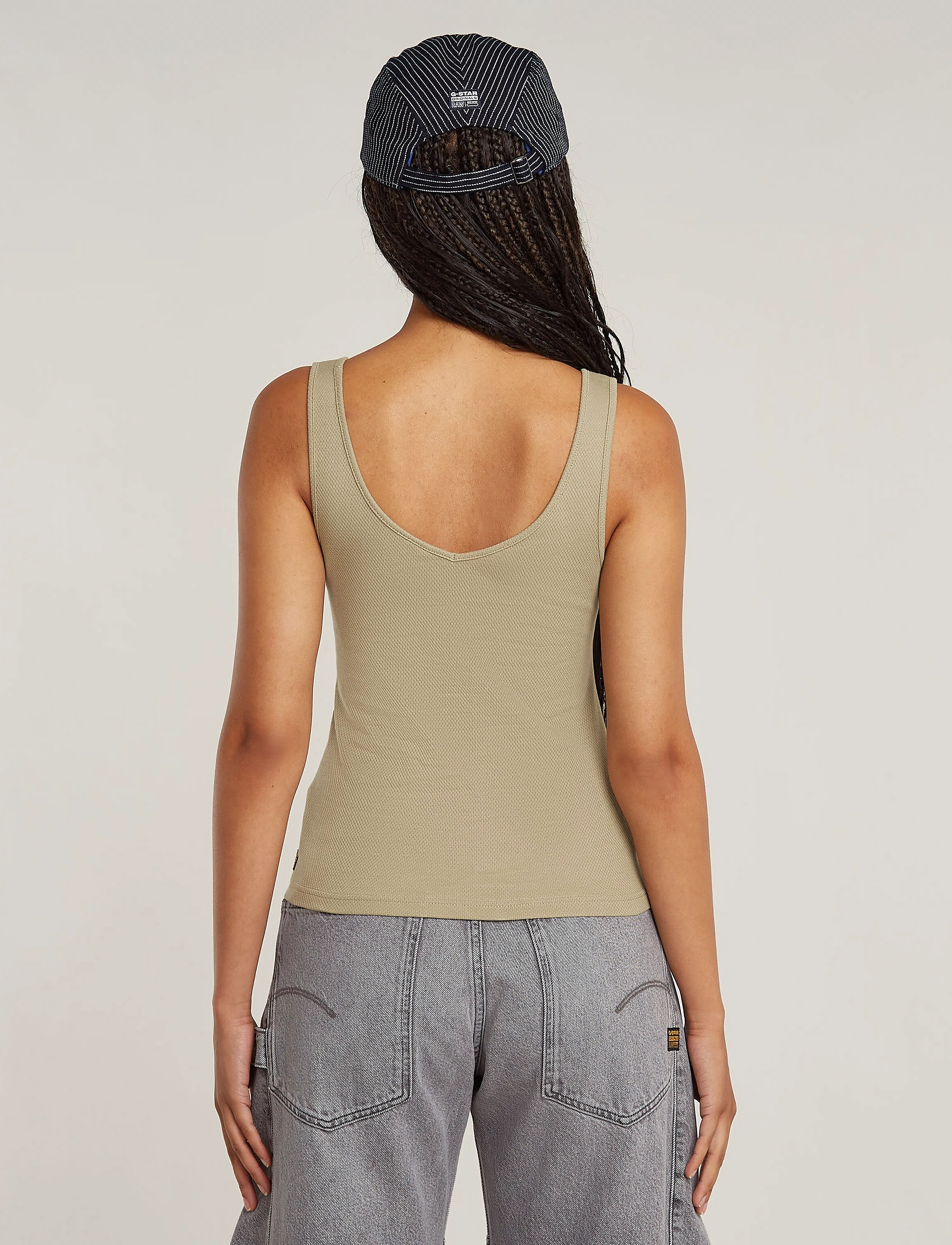 G-Star - Asymmetrical zip slim tank top wmn - light toggee - 1