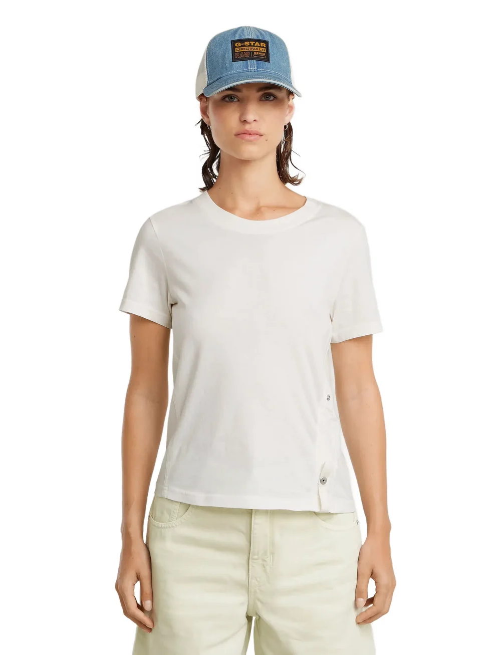 G-Star - Adjustble slim r t wmn - t-shirts - lt chalk - 5