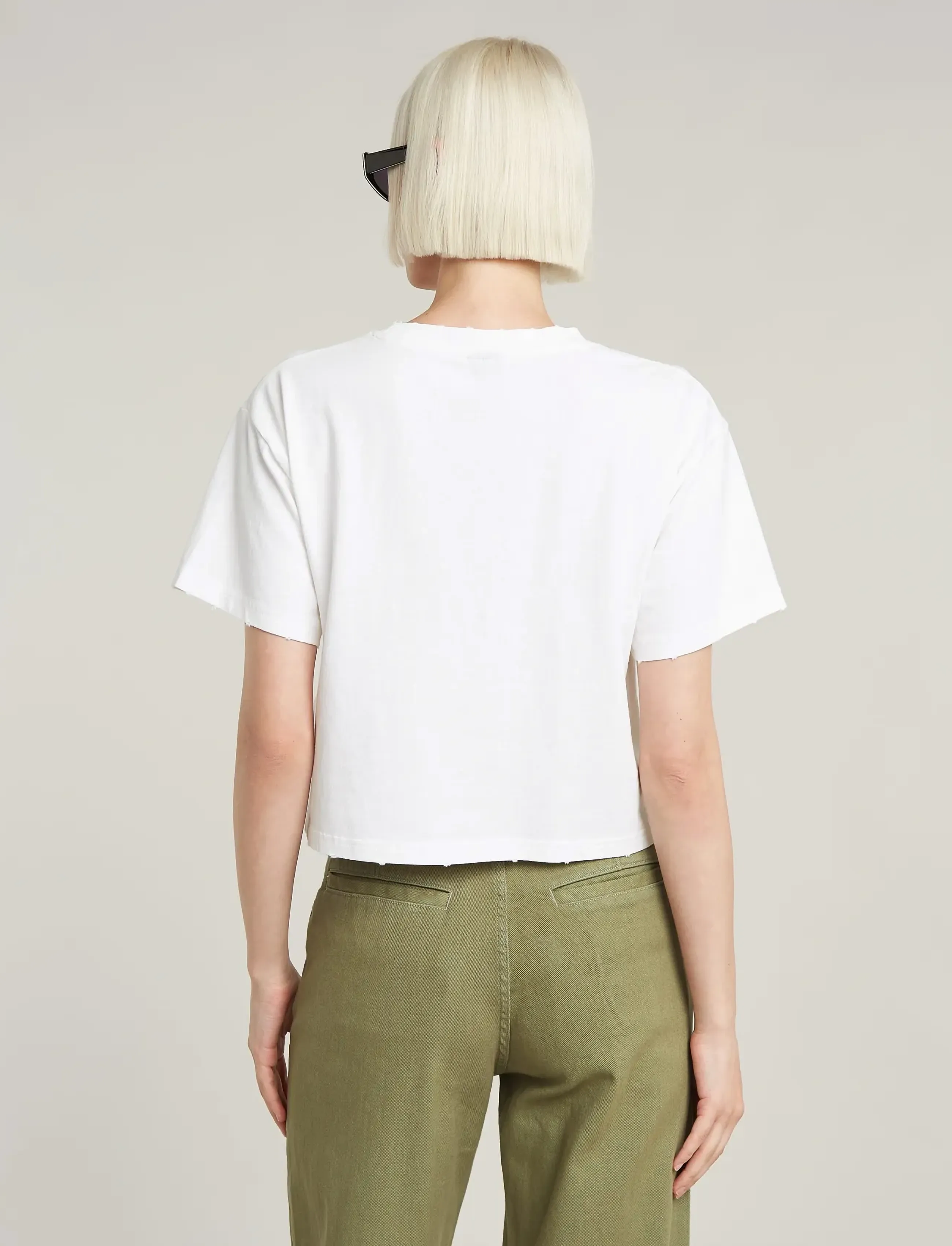 G-Star - Cropped logo relaxed r t - crop tops - white - 3