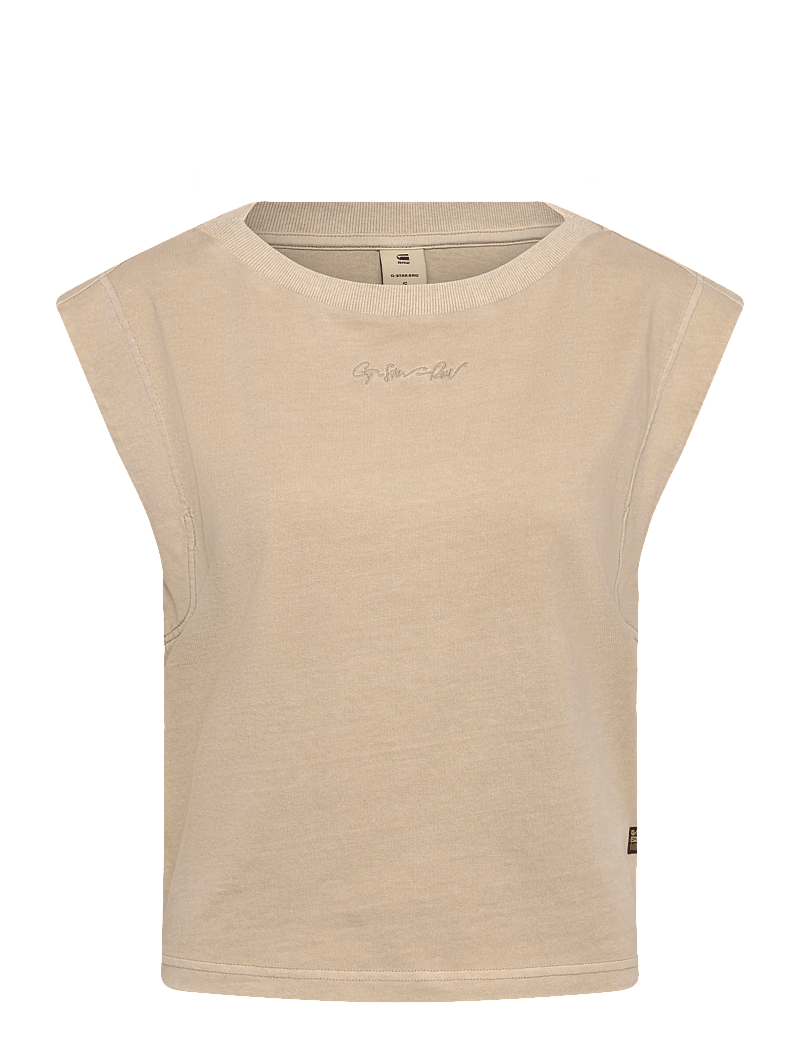 G-Star - Mini g-script logo overdyed s-l r t - Ärmellose tops - dk brick gd - 1