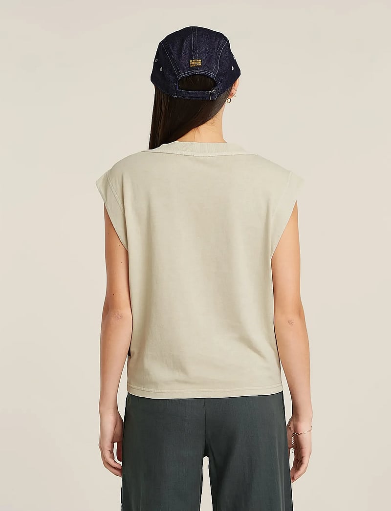 G-Star - Mini g-script logo overdyed s-l r t - Ärmellose tops - dk brick gd - 3