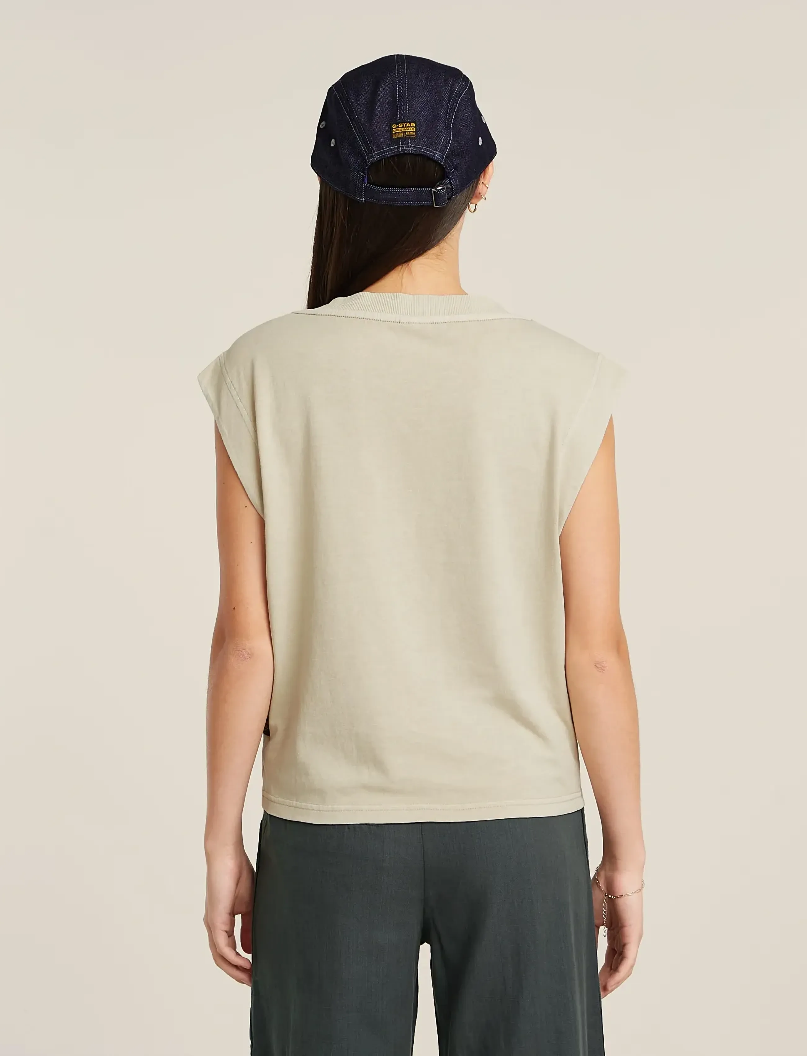 G-Star - Mini g-script logo overdyed s-l r t - Ärmellose tops - dk brick gd - 3