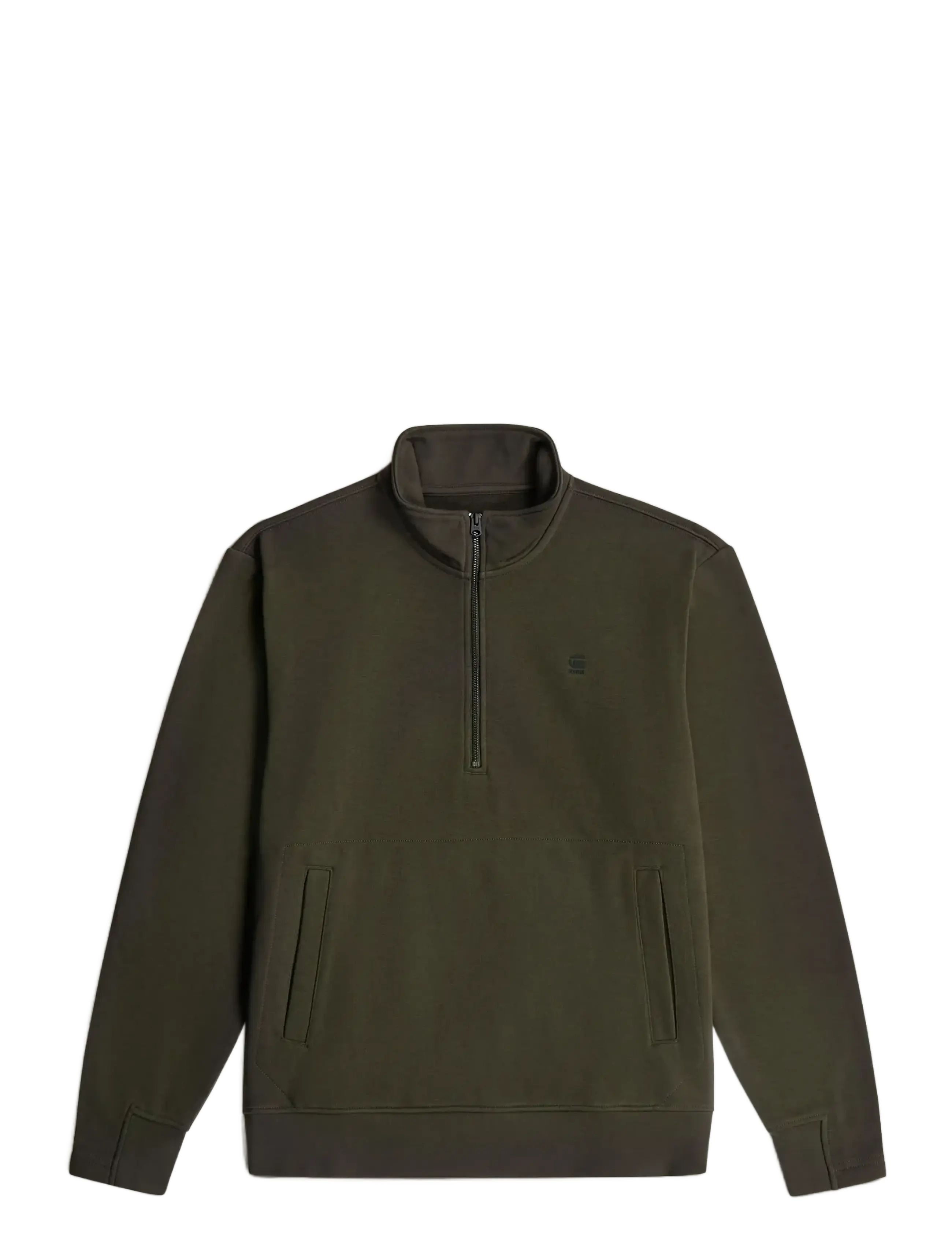 G-Star Nifous half zip sw - Swetry - ASFALT / green