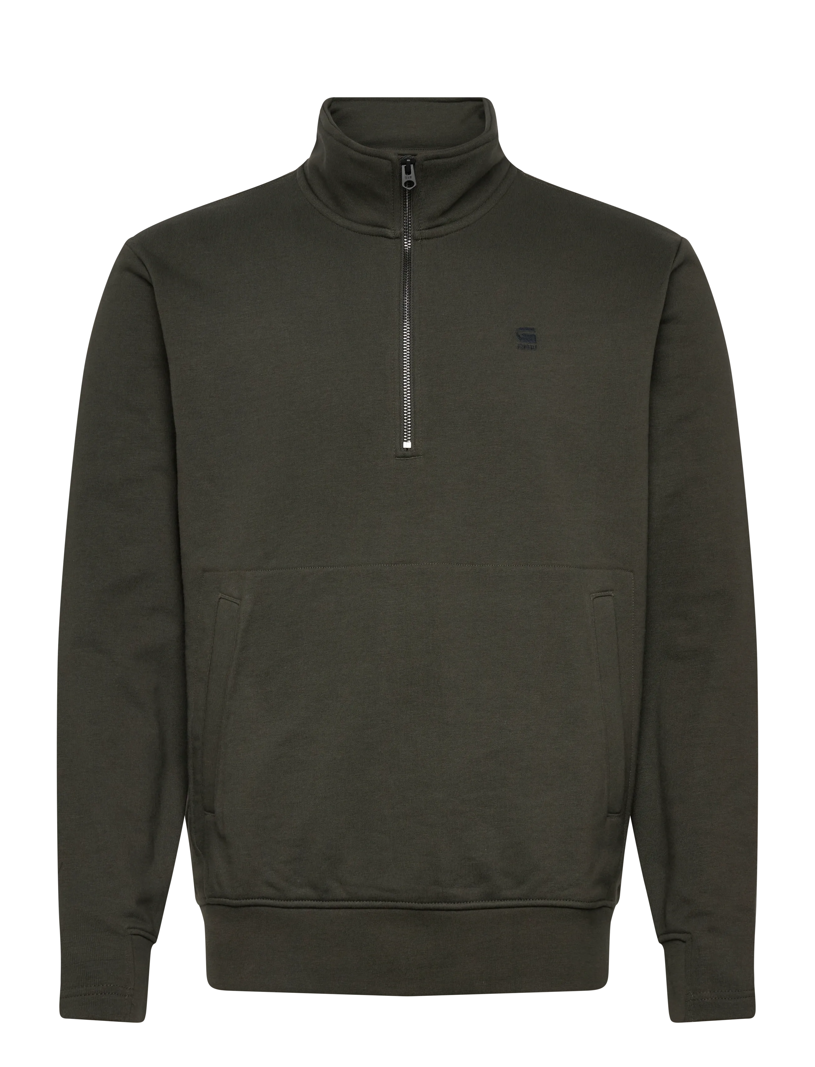 G-Star Nifous half zip sw - Strickmode - ASFALT / green