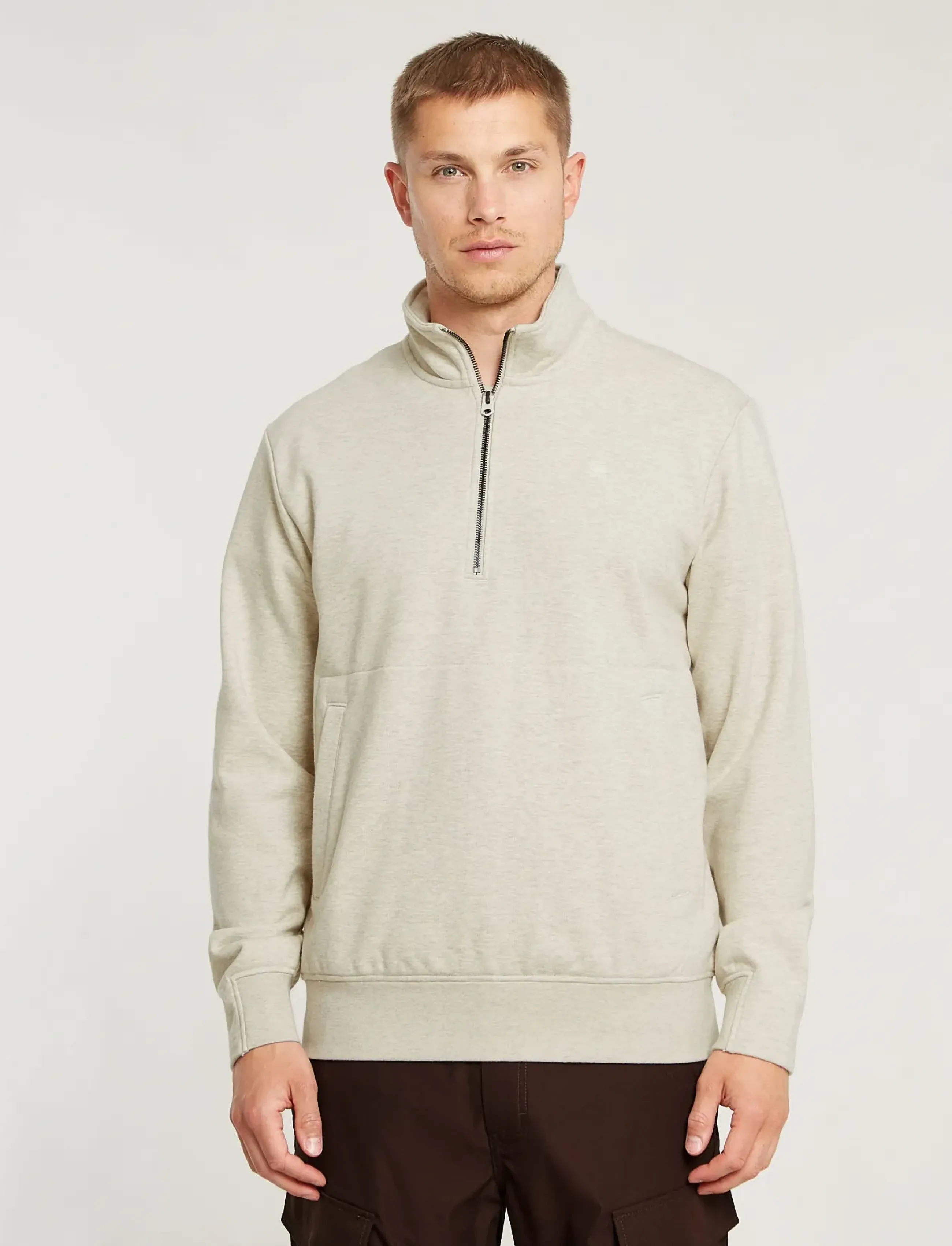 G-Star Nifous Half Zip Sw, S, Knitwear, Weiß - Jumpers, Männerswear