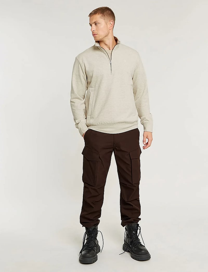 G-Star - Nifous half zip sw - pullover mit halbem reißverschluss - whitebait htr - 3