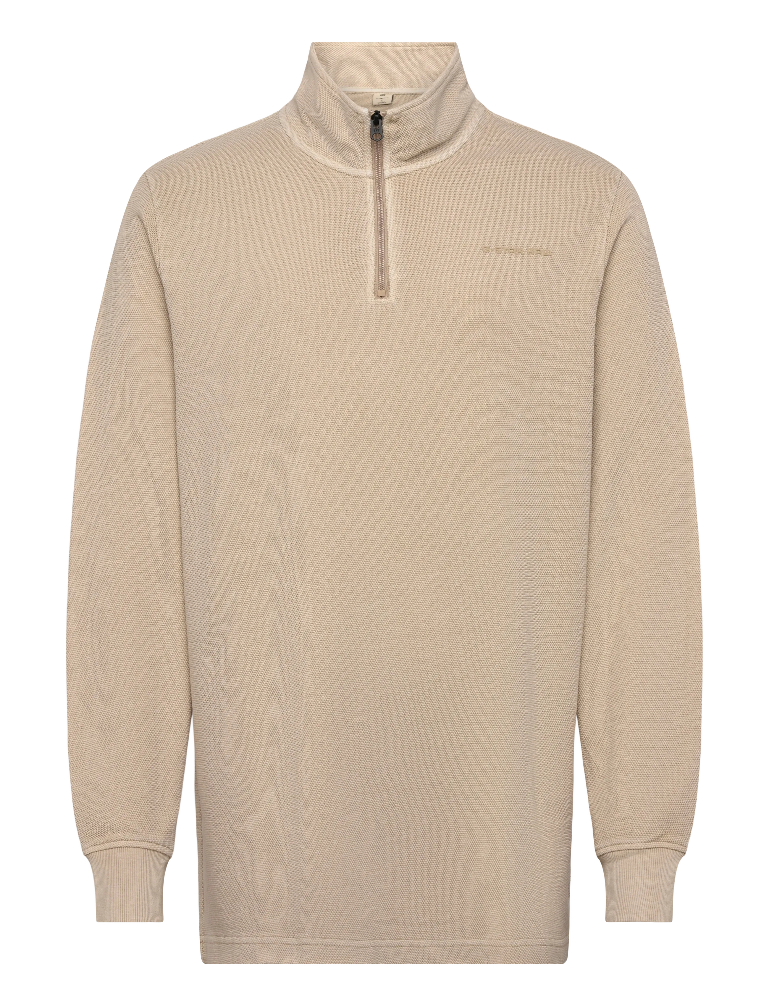 G-Star Overdyed half zip tweeter - G-star - DK BRICK GD / beige