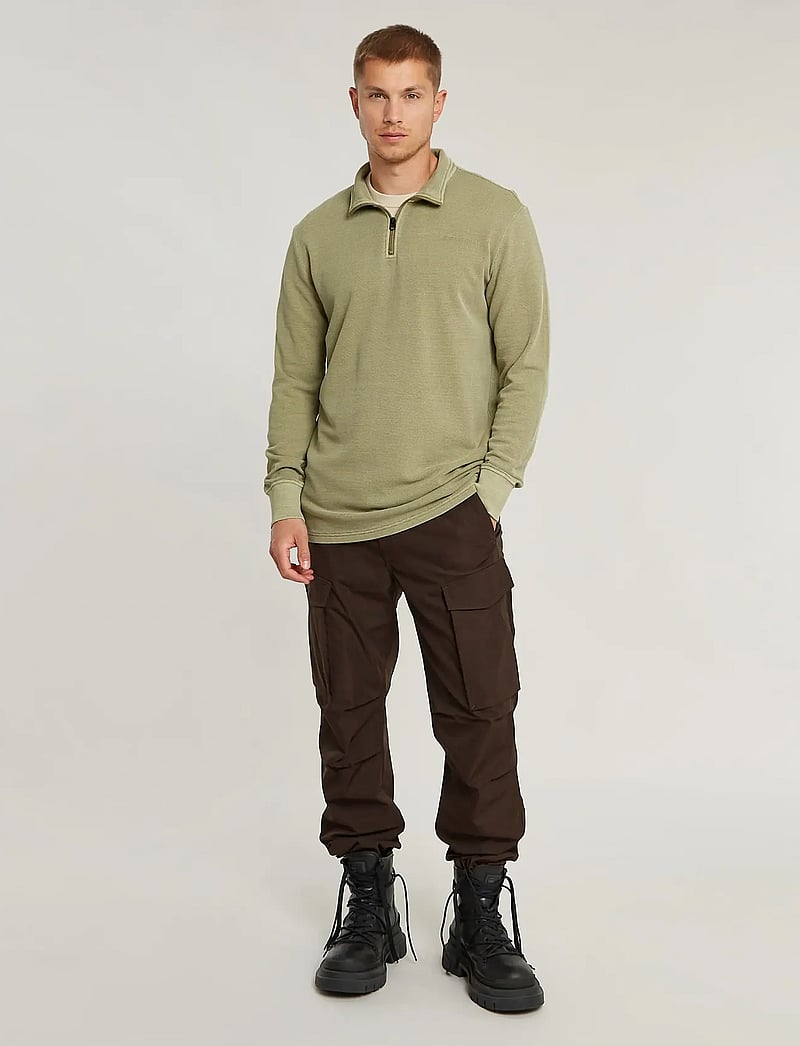 G-Star - Overdyed half zip tweeter - halfzip strik - ensis green gd - 3