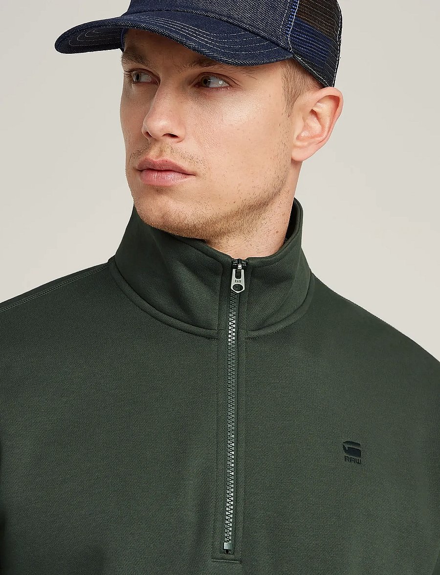 G-Star - Premium core half zip r sw l\s - sweatshirts - graphite - 5