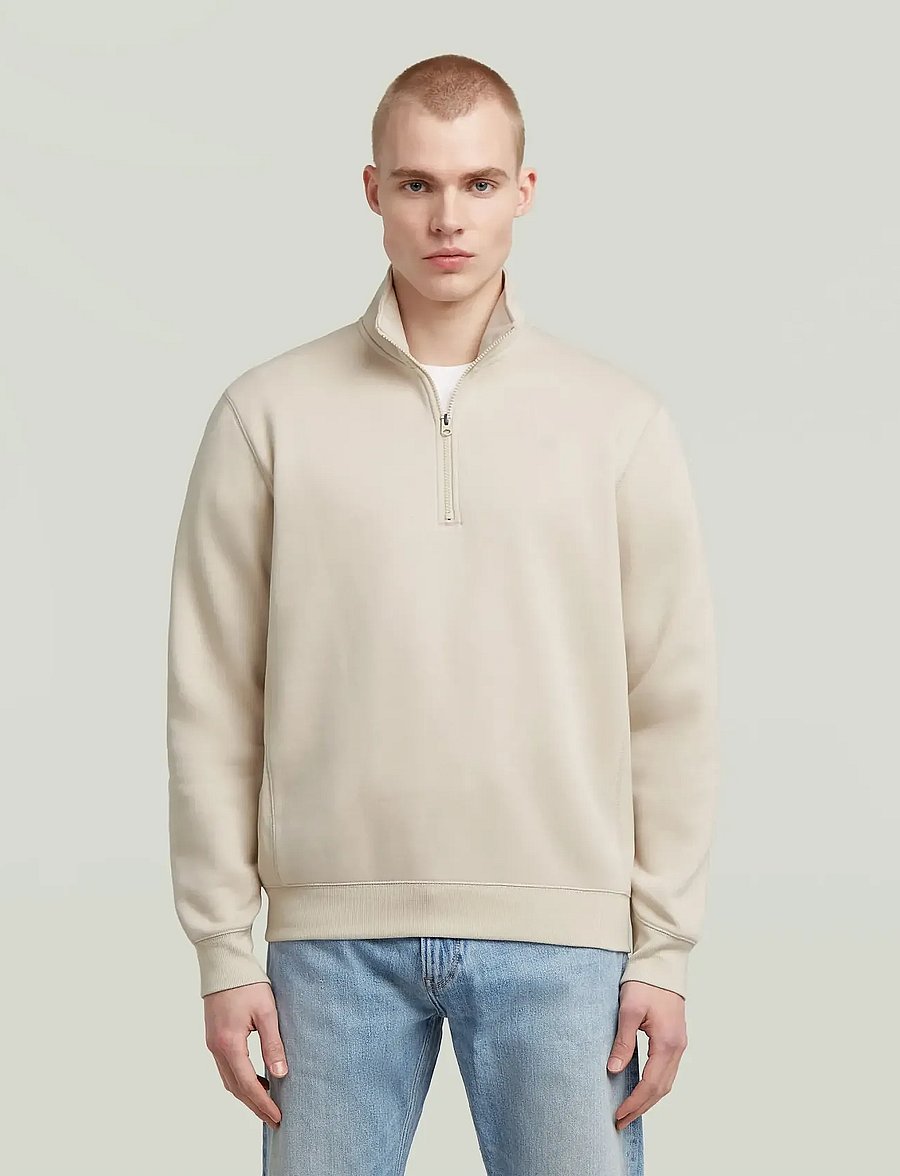 G-Star - Premium core half zip r sw l\s - sweatshirts - whitebait - 0
