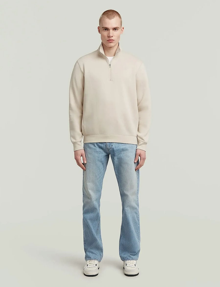 G-Star - Premium core half zip r sw l\s - sweatshirts - whitebait - 3