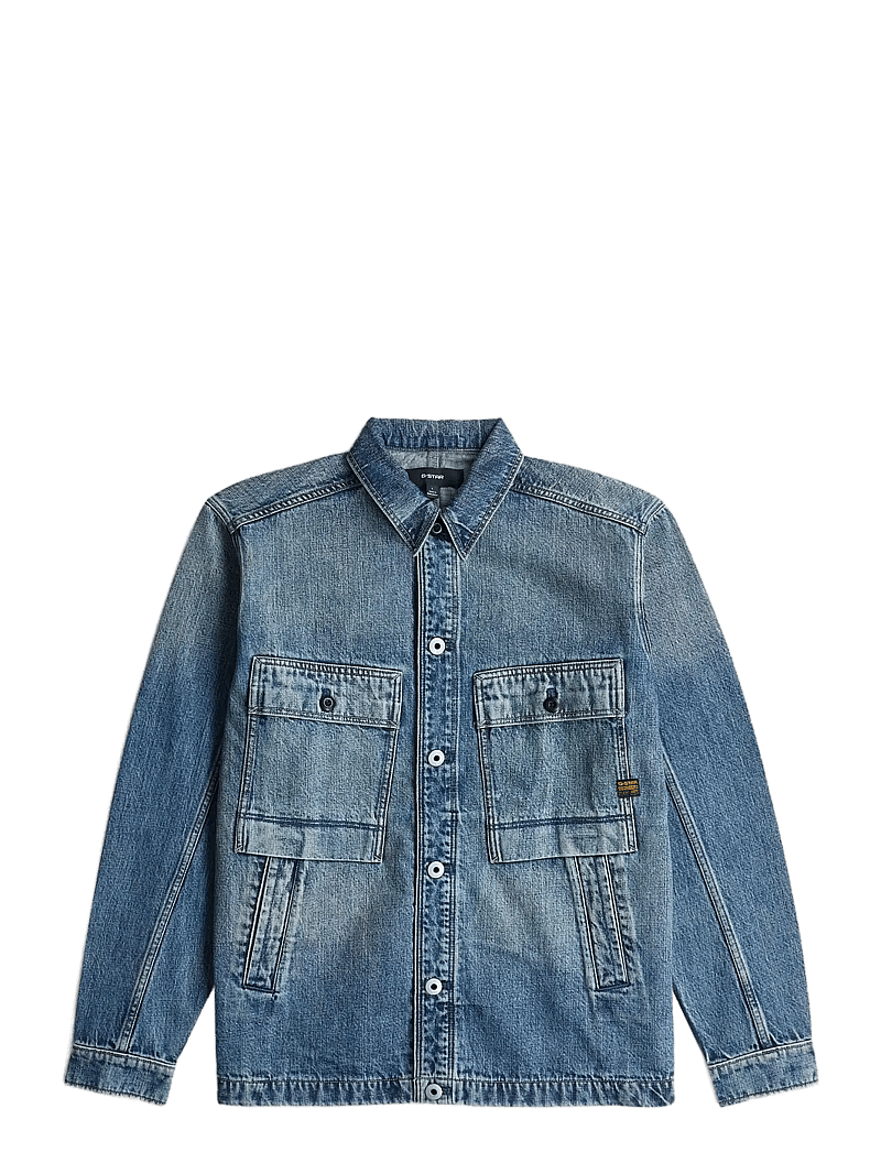 G-Star - Mosa overshirt - fodrade jeansjackor - antique faded blue galena - 1
