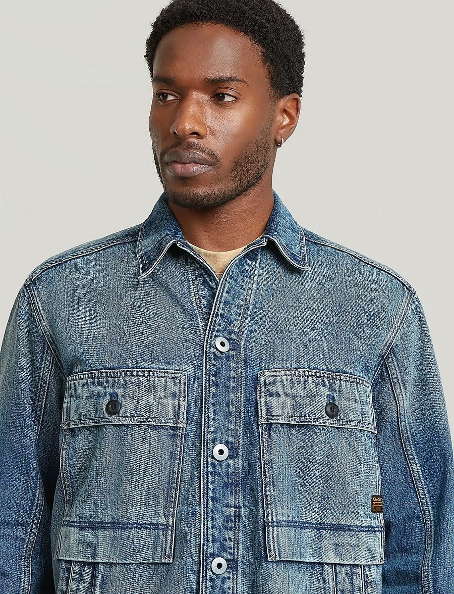 G-Star - Mosa overshirt - gefütterte denimjacken - antique faded blue galena - 4