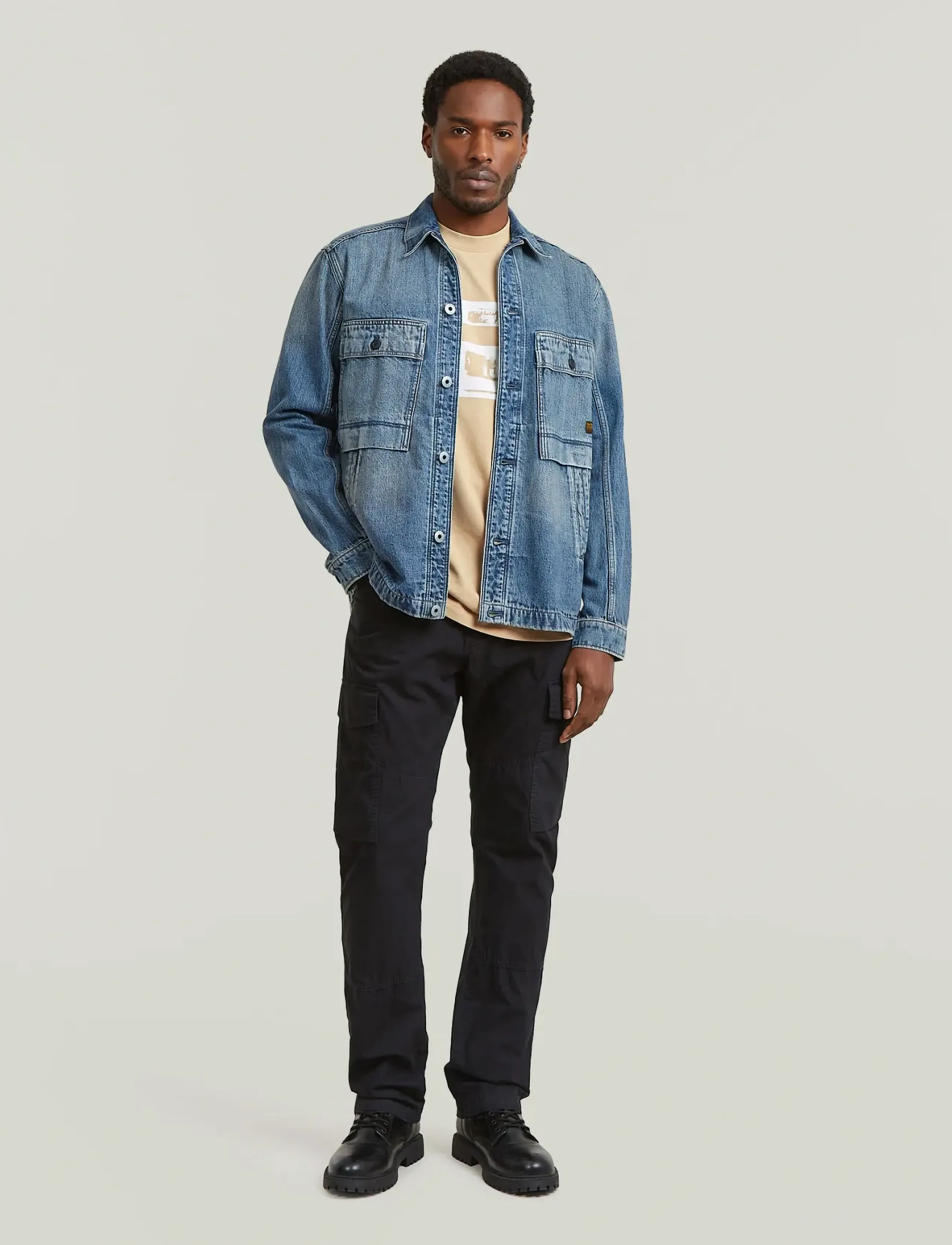 G-Star - Mosa overshirt - forårsjakker - antique faded blue galena - 5