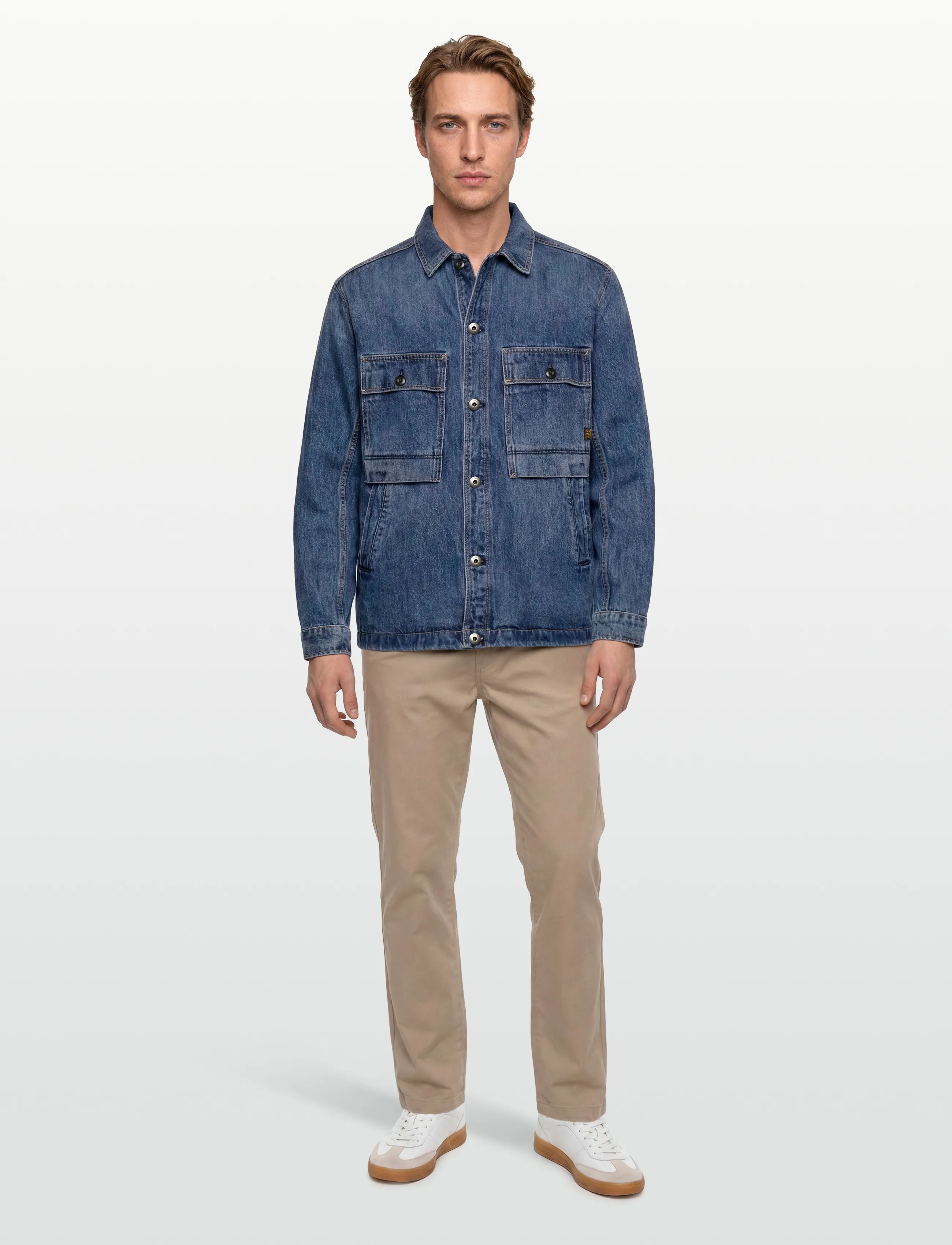 G-Star Mosa Overshirt, L, Blue, Overdele > Overtrøjer, Herre