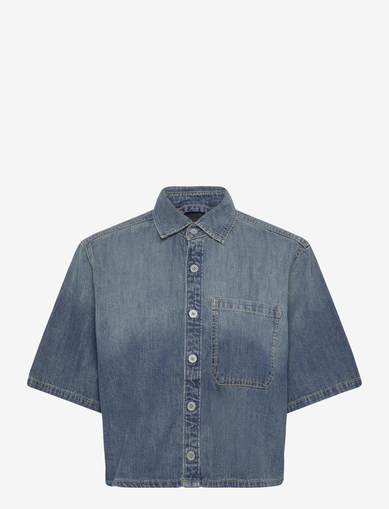 G-Star - Boxy Relaxed 1-pkt Shirt s\s wmn - koszule z krótkim rękawem - faded terme - 1