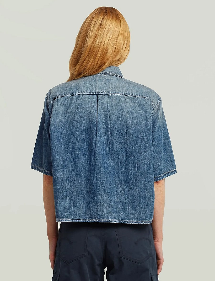 G-Star - Boxy Relaxed 1-pkt Shirt s\s wmn - kurzärmlige hemden - faded terme - 3