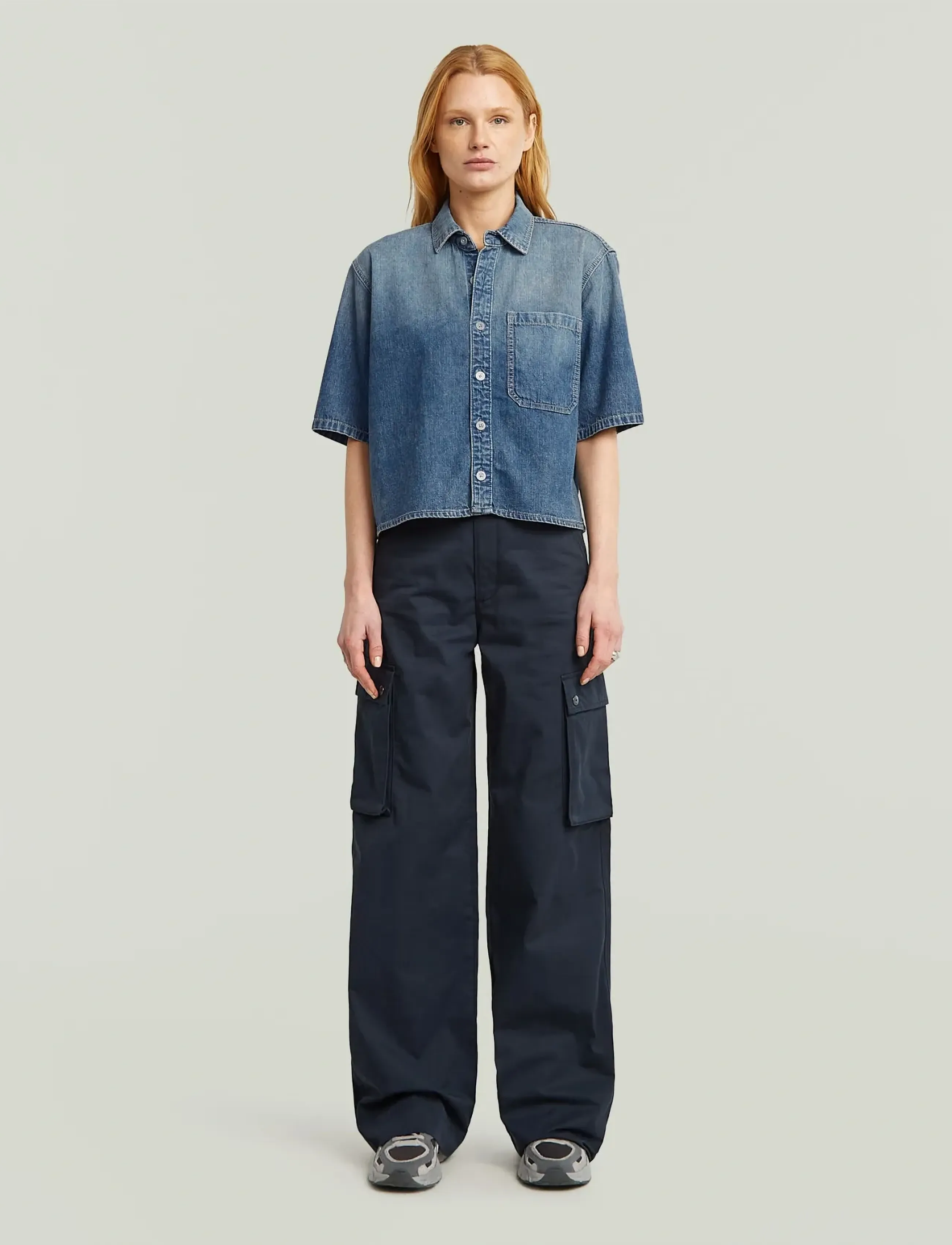 G-Star - Boxy Relaxed 1-pkt Shirt s\s wmn - kurzärmlige hemden - faded terme - 4