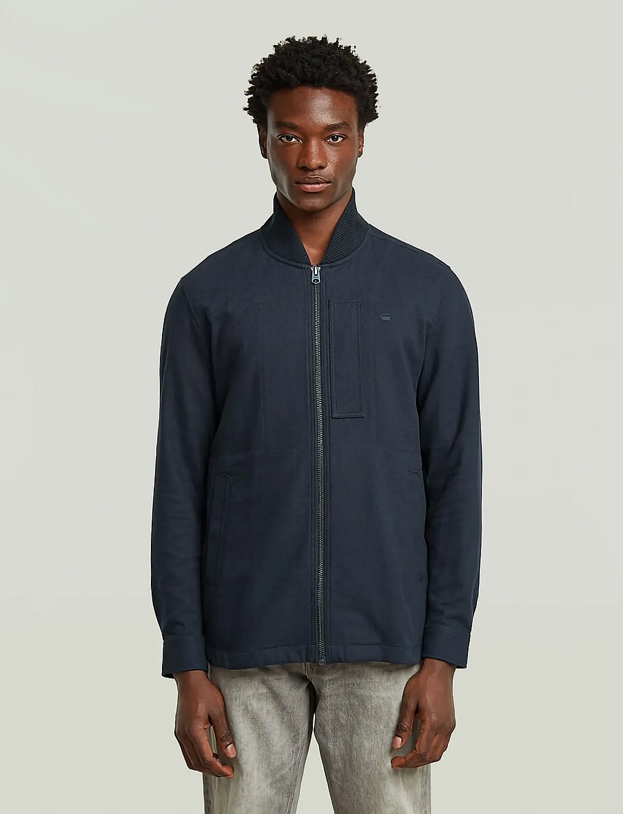 G-Star - Bomber Collar Zip Overshirt - herbstjacken - salute - 0